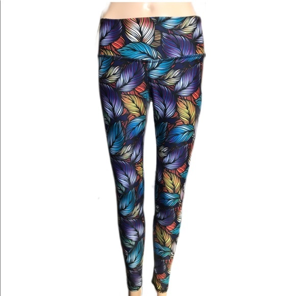 yoganastix Pants - Yoganastix Fitted Athletic Leggings Reversible Med